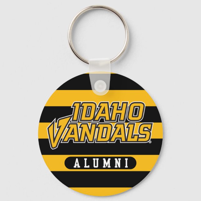 University of Idaho Alumni Stripes Keychain (Front)