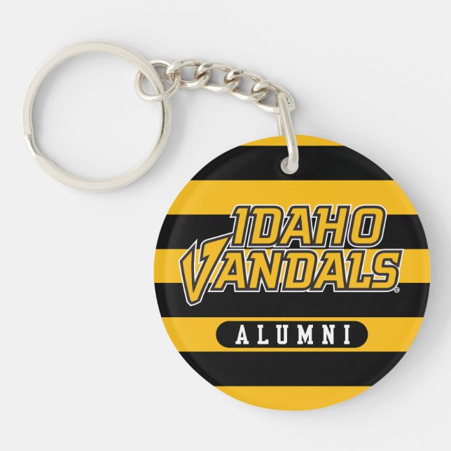 University of Idaho Alumni Stripes Keychain (Front)