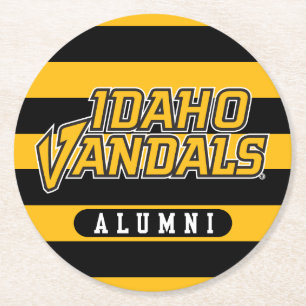 University of Idaho Alumni Stripes Round Paper Coaster
