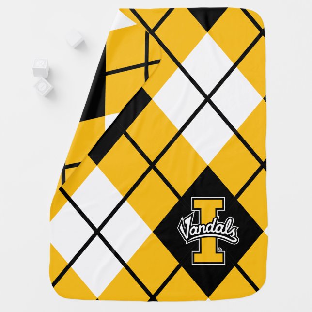 University of Idaho Argyle Baby Blanket (In Situ)