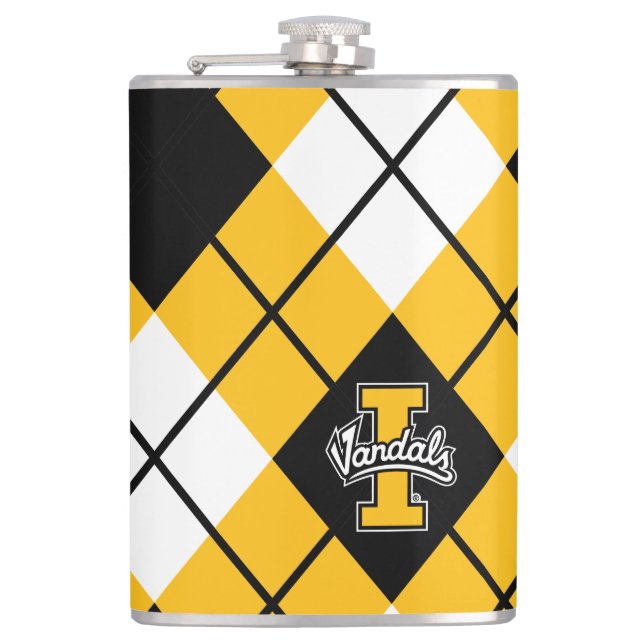 University of Idaho Argyle Flask (Front)