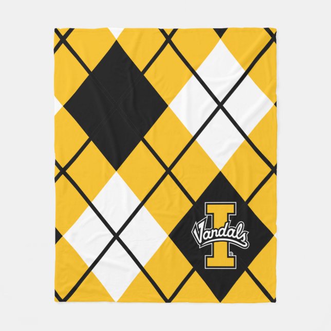 University of Idaho Argyle Fleece Blanket (Front)