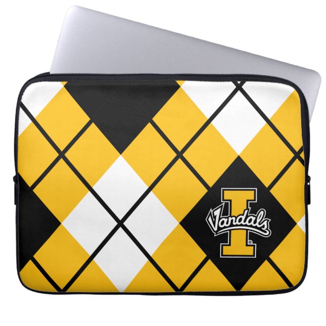 University of Idaho Argyle Laptop Sleeve (Front)