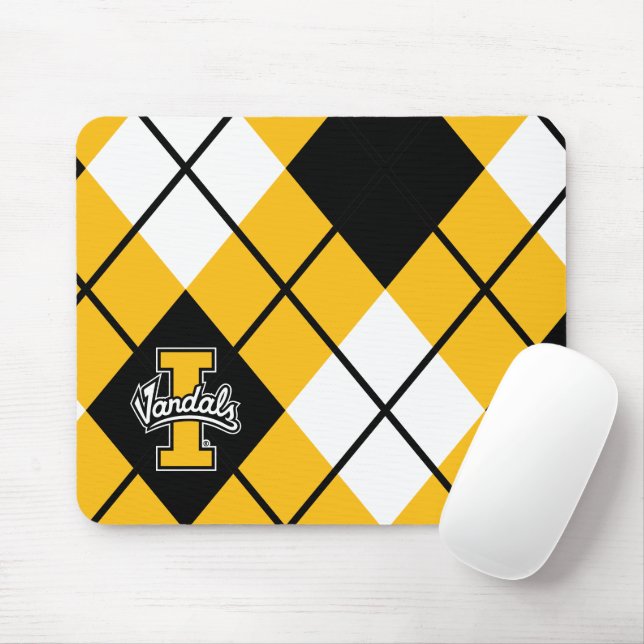 University of Idaho Argyle Mouse Pad (With Mouse)