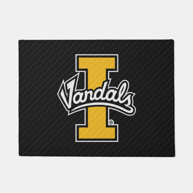 University of Idaho Carbon Fiber Pattern Doormat (Front)