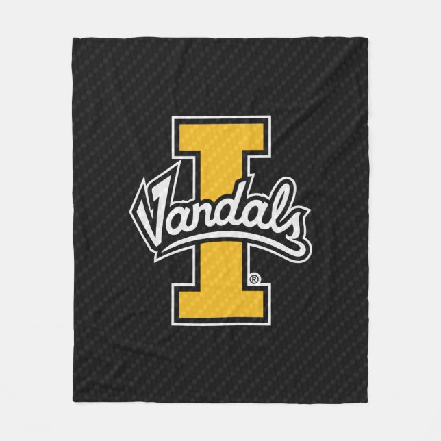 University of Idaho Carbon Fiber Pattern Fleece Blanket (Front)