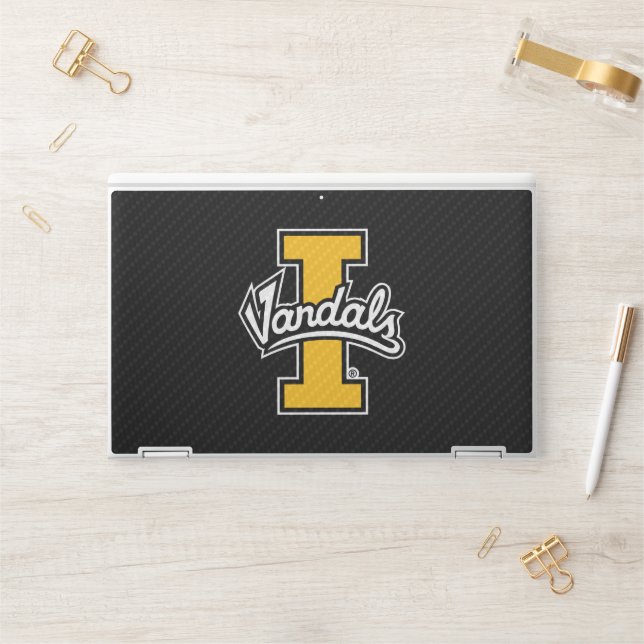 University of Idaho Carbon Fiber Pattern HP Laptop Skin (Desk)