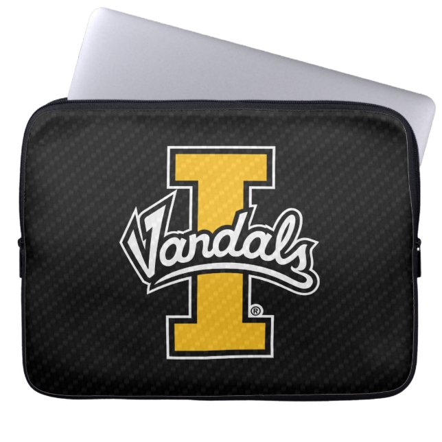 University of Idaho Carbon Fiber Pattern Laptop Sleeve (Front)