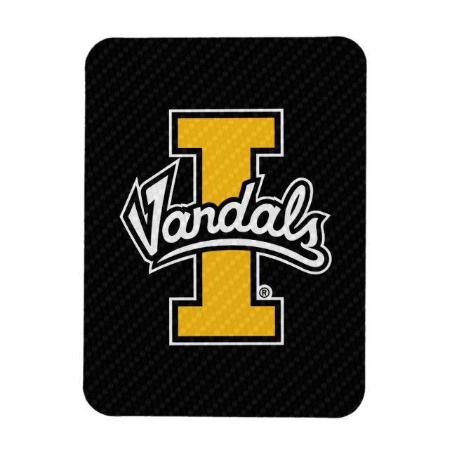 University of Idaho Carbon Fiber Pattern Magnet (Vertical)