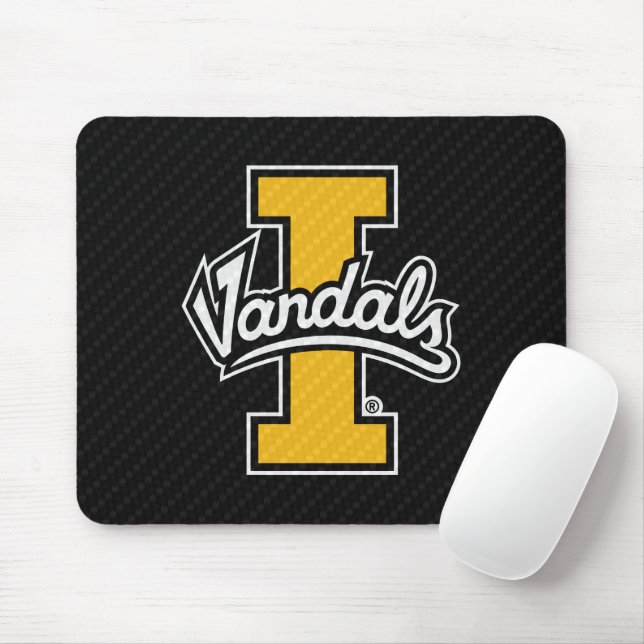University of Idaho Carbon Fiber Pattern Mouse Pad (With Mouse)