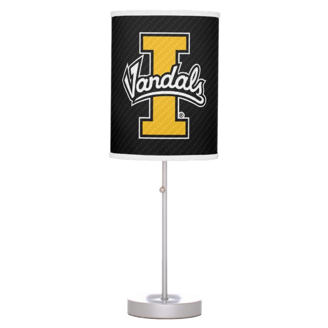 University of Idaho Carbon Fiber Pattern Table Lamp (Front)