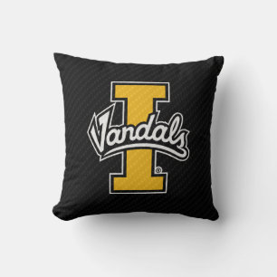 University of Idaho Carbon Fiber Pattern Throw Pillow