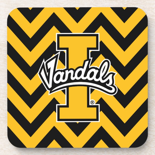 University of Idaho Chevron Pattern Beverage Coaster (Front)