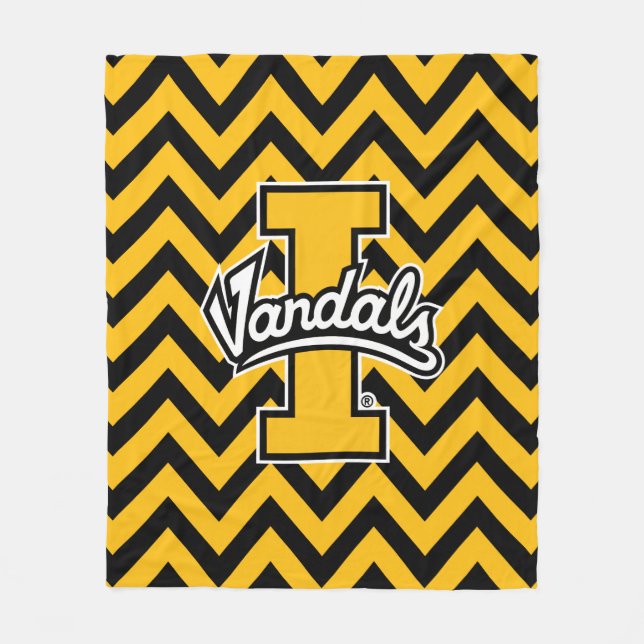 University of Idaho Chevron Pattern Fleece Blanket (Front)