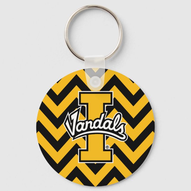 University of Idaho Chevron Pattern Keychain (Front)