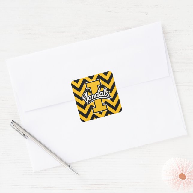 University of Idaho Chevron Pattern Square Sticker (Envelope)