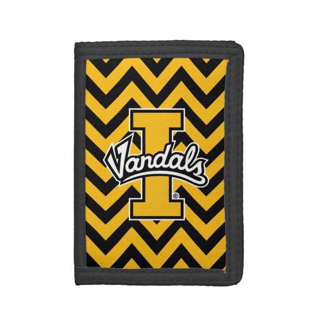 University of Idaho Chevron Pattern Trifold Wallet (Front Vertical)