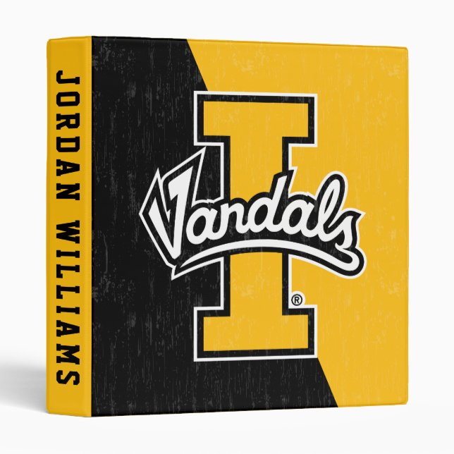 University of Idaho Color Block Distressed 3 Ring Binder (Front/Spine)