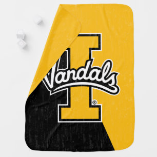 University of Idaho Color Block Distressed Baby Blanket