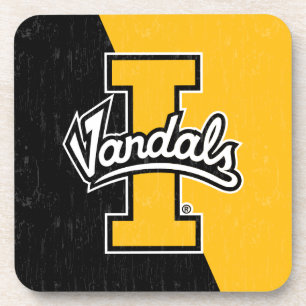 University of Idaho Color Block Distressed Beverage Coaster