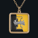 University of Idaho Color Block Distressed Gold Plated Necklace<br><div class="desc">Check out these University of Idaho designs! Show off your University of Idaho Pride with these new University products. These make the perfect gifts for the University of Idaho student, alumni, family, friend or fan in your life. All of these Zazzle products are customizable with your name, class year, or...</div>
