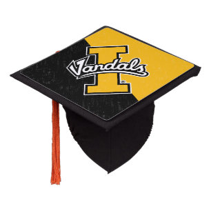 University of Idaho Color Block Distressed Graduation Cap Topper