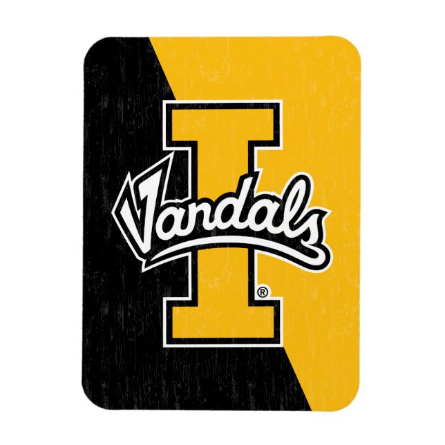 University of Idaho Color Block Distressed Magnet (Vertical)