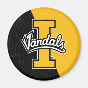 University of Idaho Color Block Distressed Magnet