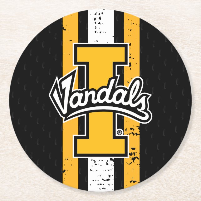 University of Idaho Jersey Round Paper Coaster (Front)