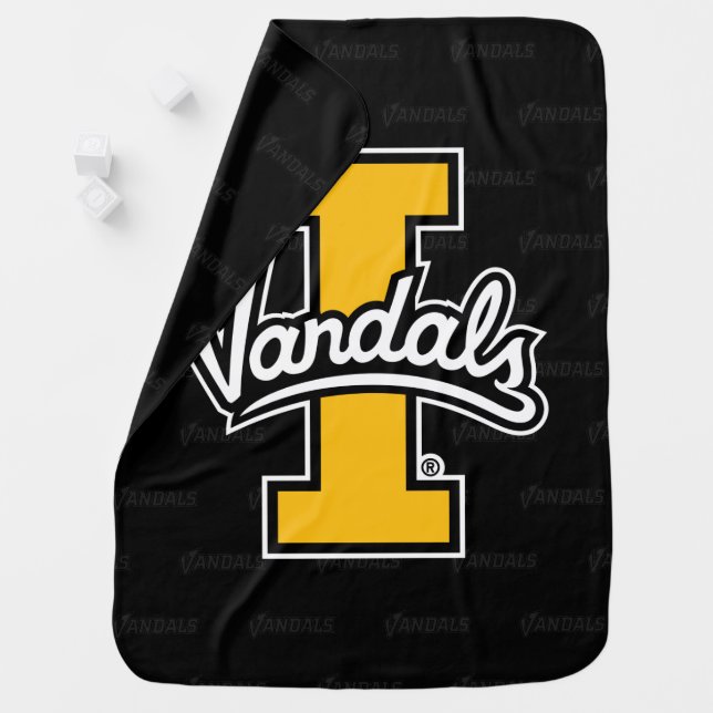 University of Idaho Logo Watermark Baby Blanket (In Situ)