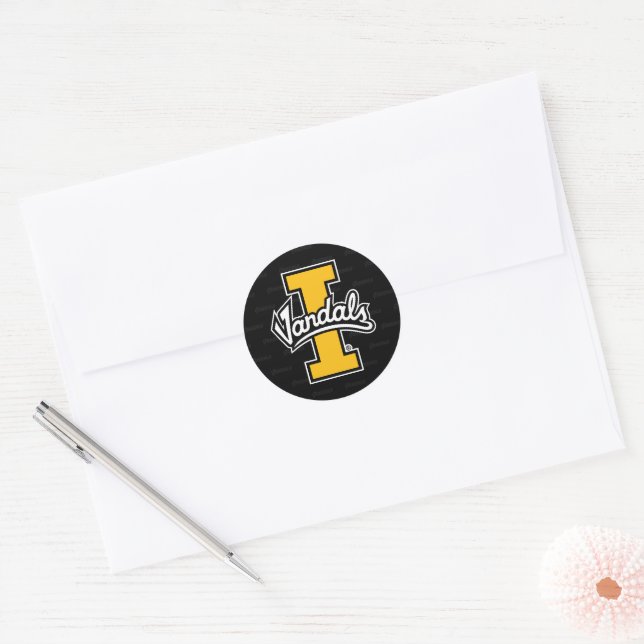 University of Idaho Logo Watermark Classic Round Sticker (Envelope)