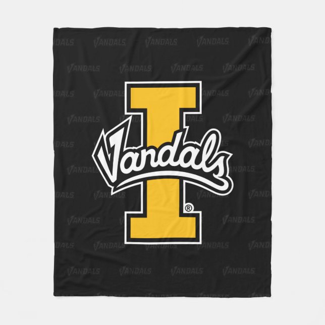 University of Idaho Logo Watermark Fleece Blanket (Front)