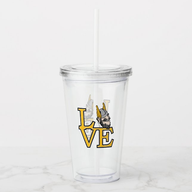 University of Idaho Love Acrylic Tumbler (Front)