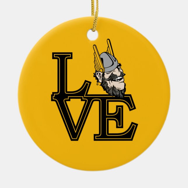 University of Idaho Love Ceramic Ornament (Front)