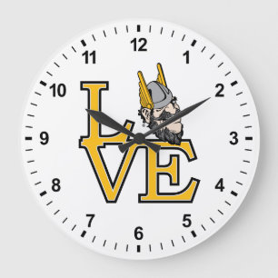 University of Idaho Love Large Clock