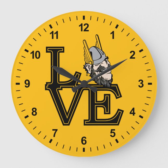 University of Idaho Love Large Clock (Front)