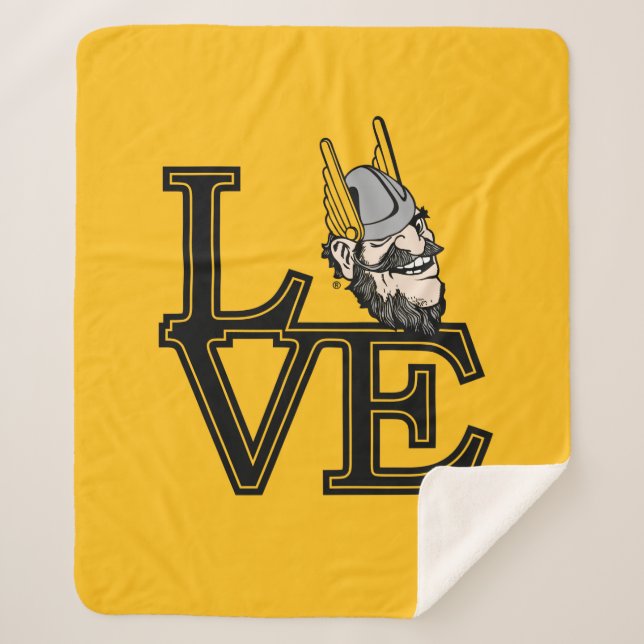 University of Idaho Love Sherpa Blanket (Front)