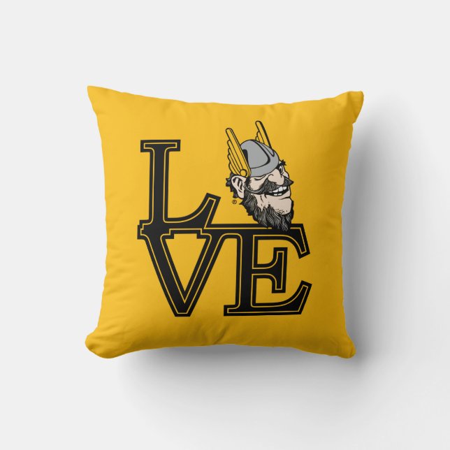 University of Idaho Love Throw Pillow (Front)