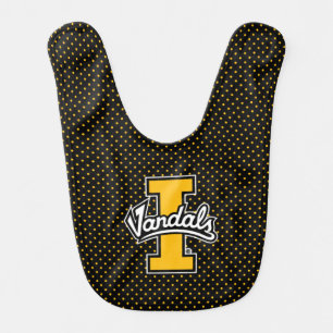 University of Idaho Polka Dot Pattern Baby Bib