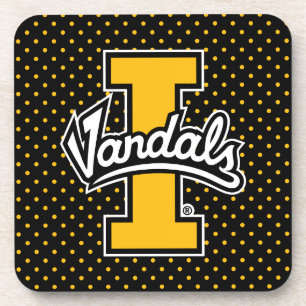 University of Idaho Polka Dot Pattern Beverage Coaster