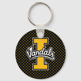 University of Idaho Polka Dot Pattern Keychain