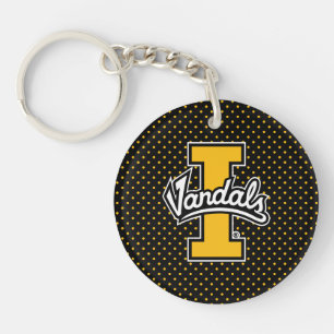 University of Idaho Polka Dot Pattern Keychain