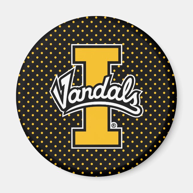 University of Idaho Polka Dot Pattern Magnet (Front)
