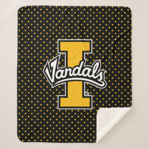 University of Idaho Polka Dot Pattern Sherpa Blanket