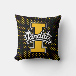 University of Idaho Polka Dot Pattern Throw Pillow