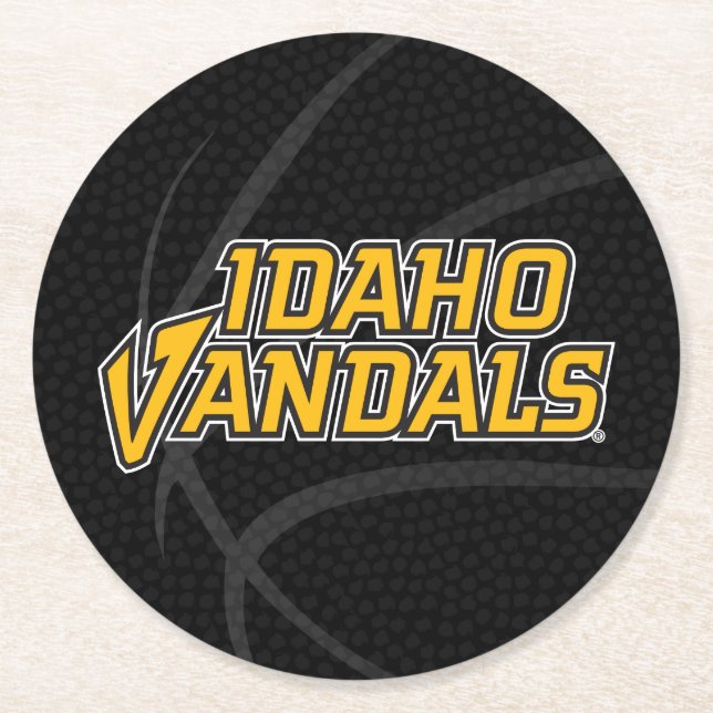 University of Idaho State Basketball Round Paper Coaster (Front)