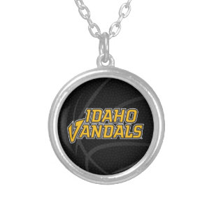 University of Idaho State Basketball Silver Plated Necklace