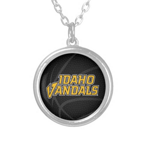 University of Idaho State Basketball Silver Plated Necklace