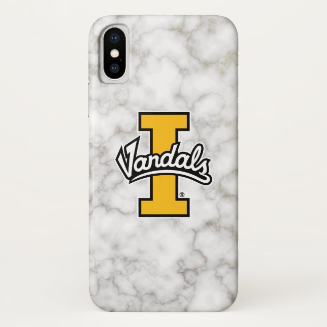 University of Idaho White Marble Case-Mate iPhone Case (Back)