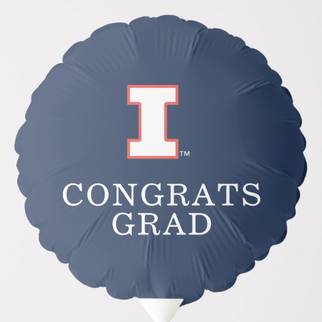 University of Illinois Block "I" Logo Balloon (Front)